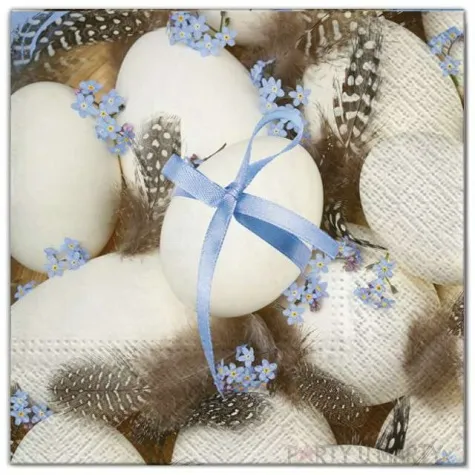 serwetki wielkanoc jajka z piorkami maki 33 cm 20 szt