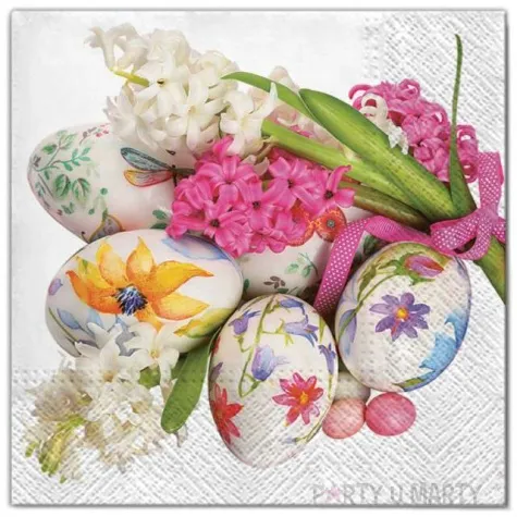 serwetki wielkanoc kolorowe pisanki maki 33 cm 20 szt