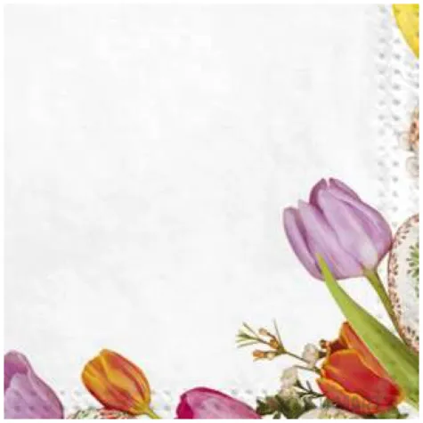 serwetki wielkanoc kwiatowa ramka maki 33 cm 20 szt