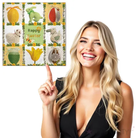 serwetki wielkanoc mozaika maki 33 cm 20 szt