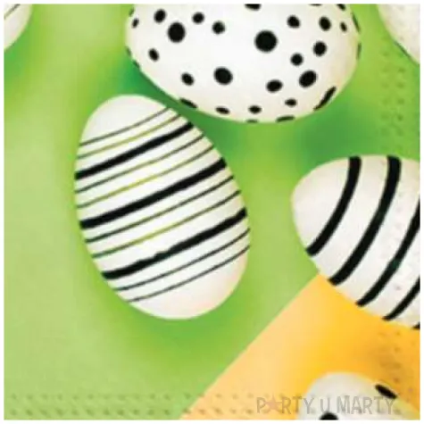 serwetki wielkanoc nowoczesne jajka paw 33 cm 20 szt