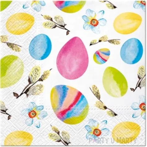 serwetki wielkanoc pisanki i bazie paw 33 cm 20 szt