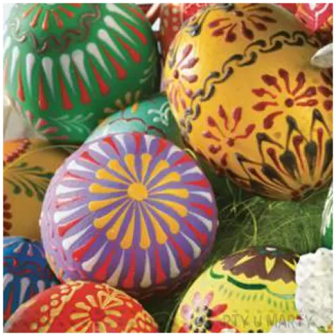 serwetki wielkanoc pisanki w koszu maki 33 cm 20 szt