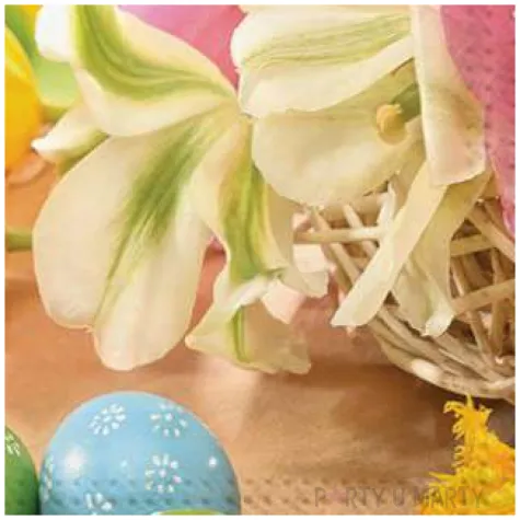 serwetki wielkanoc pisanki w kwiatach maki 33 cm 20 szt