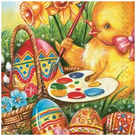 serwetki wielkanoc pisklak z jajkami maki 33 cm 20 szt