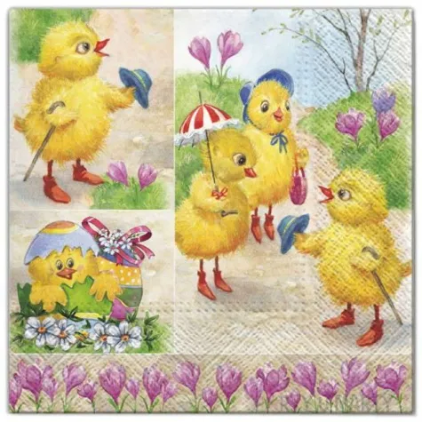 serwetki wielkanoc pisklaki maki 33 cm 20 szt