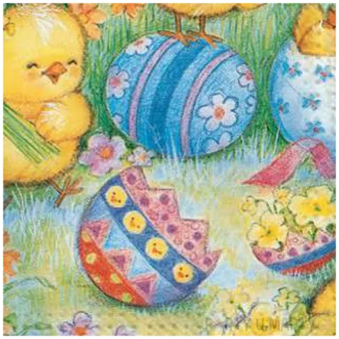 serwetki wielkanoc pisklaki na lace maki 33 cm 20 szt