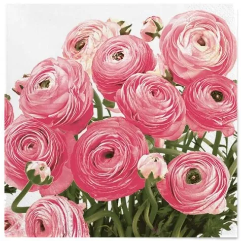 serwetki wielkanoc rozowe roze maki 33 cm 20 szt