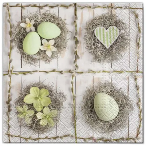 serwetki wielkanoc rustykalne ozdoby maki 33 cm 20 szt