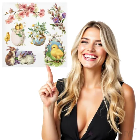 serwetki wielkanoc swiateczna kompozycja maki 33 cm 20 szt