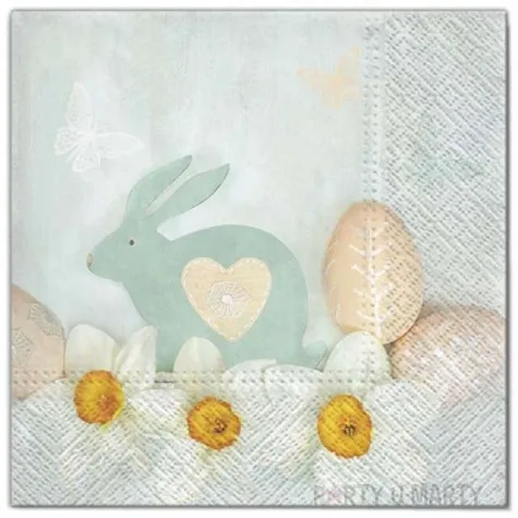 serwetki wielkanoc szary krolik maki 33 cm 20 szt