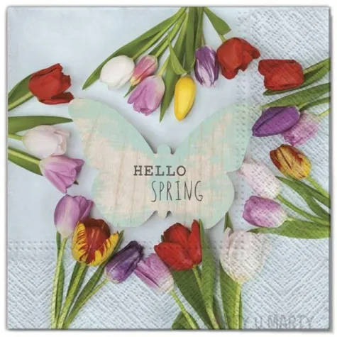 serwetki wielkanoc tulipany kolorowe maki 33 cm 20 szt