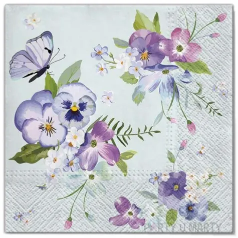 serwetki wielkanoc wiosenne kwiaty maki 33 cm 20 szt