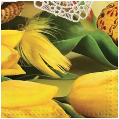 serwetki wielkanoc zolte tulipany maki 33 cm 20 szt