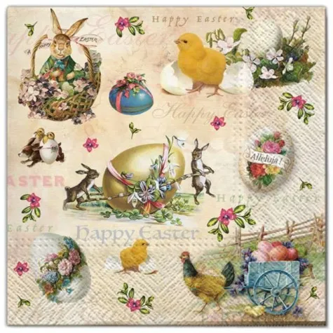 serwetki wielkanoc zwierzeta maki 33 cm 20 szt