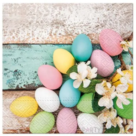 serwetki wielkanocne kolorowe pisanki paw 33 cm 20 szt