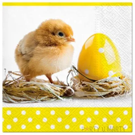 serwetki wielkanocne kurczak myslacy paw 33 cm 20 szt