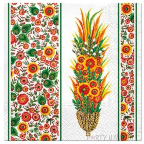 serwetki wielkanocne ludowa palma paw 33 cm 20 szt