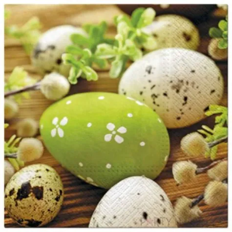 serwetki wielkanocne pisanki zielone paw 33 cm 20 szt