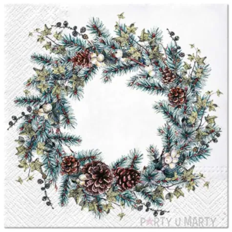 serwetki wieniec boze narodzenie paw 33 cm 20 szt