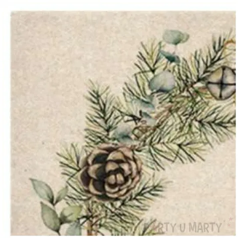 serwetki wieniec boze narodzenie szare paw 33 cm 20 szt