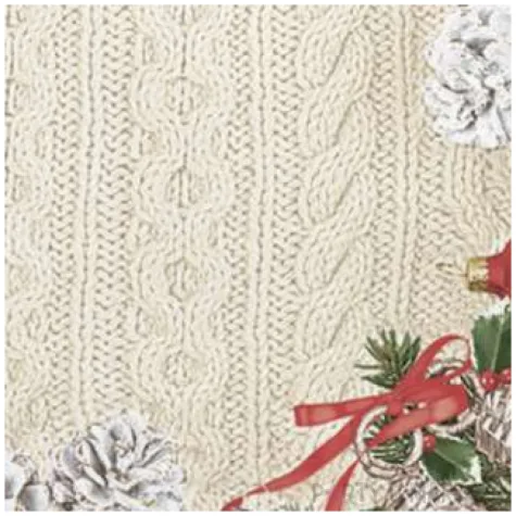 serwetki wieniec na dzianinie maki 33 cm 20 szt