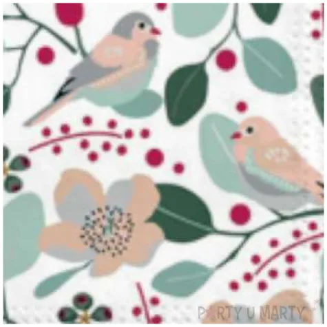 serwetki wrobelki na galazkach paw 33 cm 20 szt