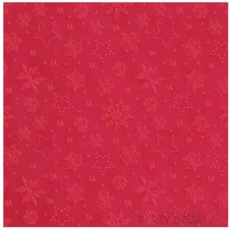 serwetki wytlaczane sniezki czerwone paw 33 cm 20 szt