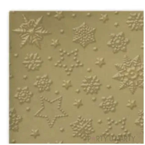 serwetki wytlaczane sniezki zlote paw 33 cm 20 szt