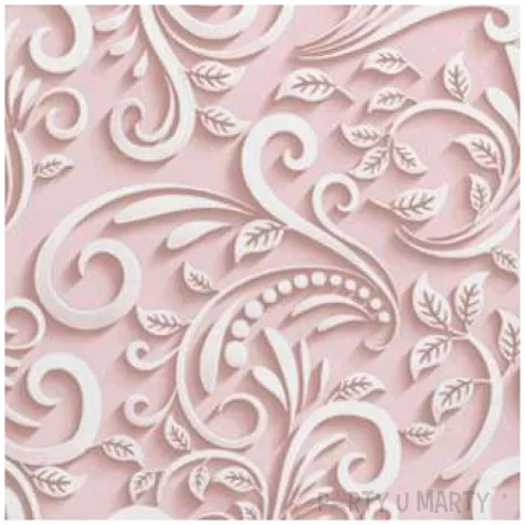 serwetki wzor 3d rozowe maki 33 cm 20 szt