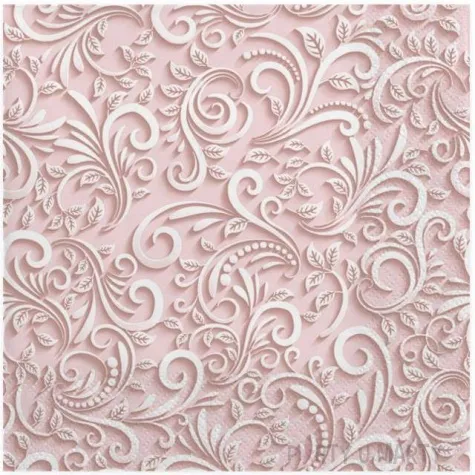 serwetki wzor 3d rozowe maki 33 cm 20 szt