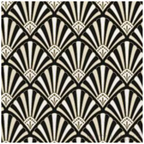serwetki wzor art deco czarne maki 33 cm 20 szt