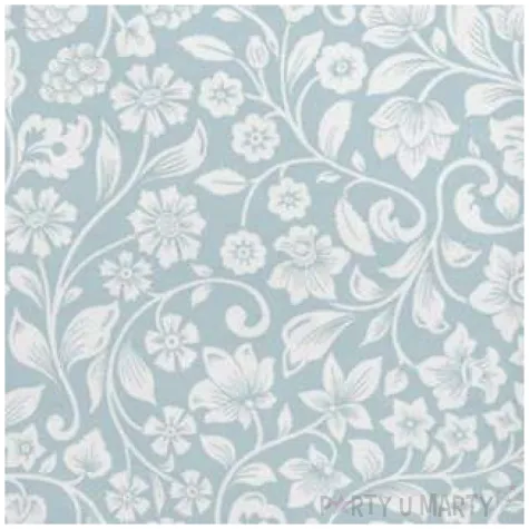 serwetki wzor z romantycznych kwiatow niebieskie maki 33 cm 20 szt