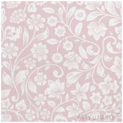 serwetki wzor z romantycznych kwiatow rozowe maki 33 cm 20 szt