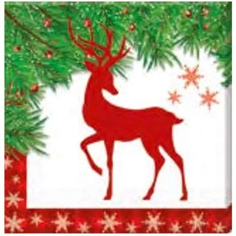 serwetki xmas scandi deer procos 33 cm 20 szt