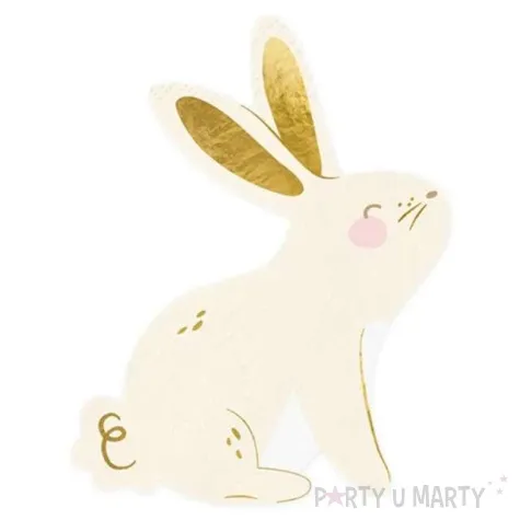 serwetki zajac zlote uszy kremowe partydeco 25 x 32 cm 20 szt