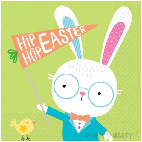 serwetki zajaczek hello bunny amscan 33 cm 16 szt