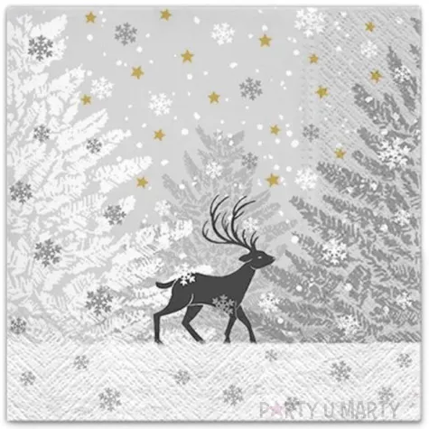 serwetki zamarzniety krajobraz paw 33 cm 20 szt