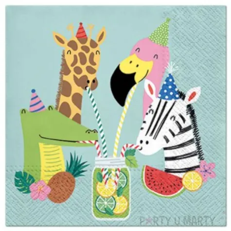 serwetki zapachowe pijace zwierzeta paw 33 cm 20 szt