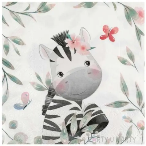 serwetki zebra w krzakach santex 33 cm 20 szt