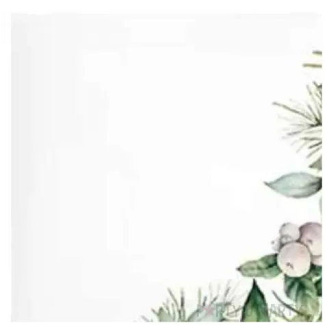 serwetki zimowe galazki snieguliczka paw 32 cm 12 szt