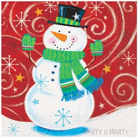 serwetki zimowy balwan unique 33 cm 16 szt