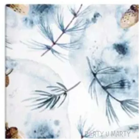 serwetki zimowy klimat galazki i zoledzie paw 33 cm 20 szt