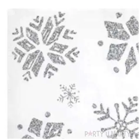 serwetki zimowy klimat sniezynki biale paw 33 cm 20 szt