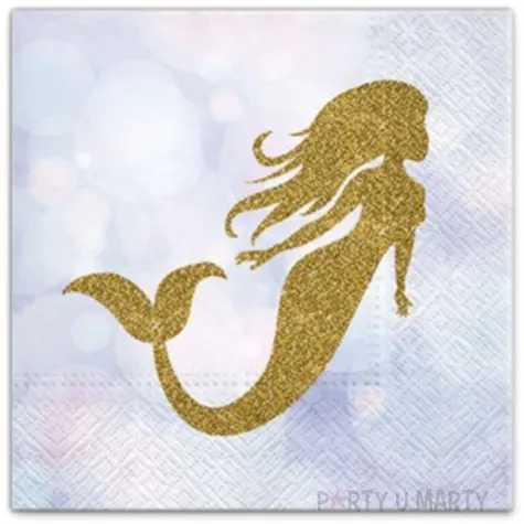 serwetki zlota syrena paw 33 cm 20 szt