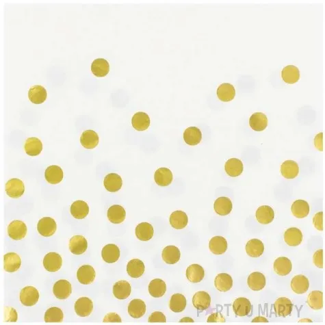 serwetki zlote groszki godan biale 33 cm 12 szt