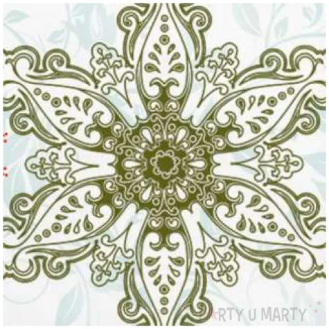 serwetki zlote i czerwone platki sniegu maki 33 cm 20 szt