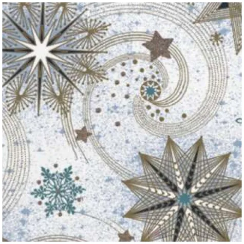 serwetki zlote i turkusowe gwiazdki i wiry maki 33 cm 20 szt