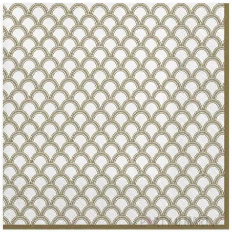 serwetki zlote luki z kropkami biale maki 33 cm 20 szt