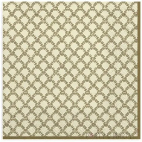 serwetki zlote luki z kropkami ecru maki 33 cm 20 szt